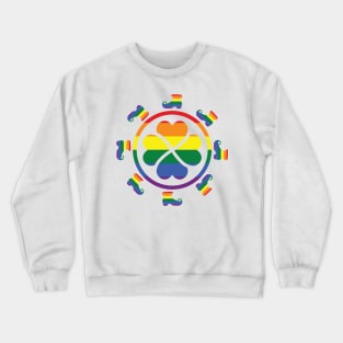 LGBTQ Clover Leprechaun Shoes For St. Patrick's Day Crewneck Sweatshirt